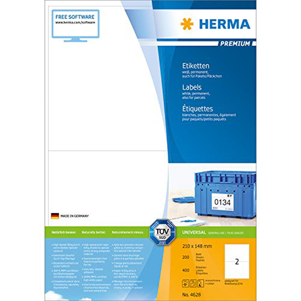 Herma Premium Labels A4 210mm 200 st