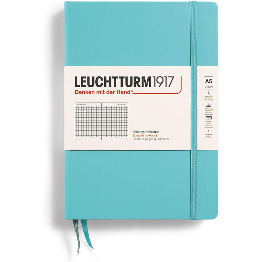 Leuchtturm Hardcover Squared Notebook A5 (blå)