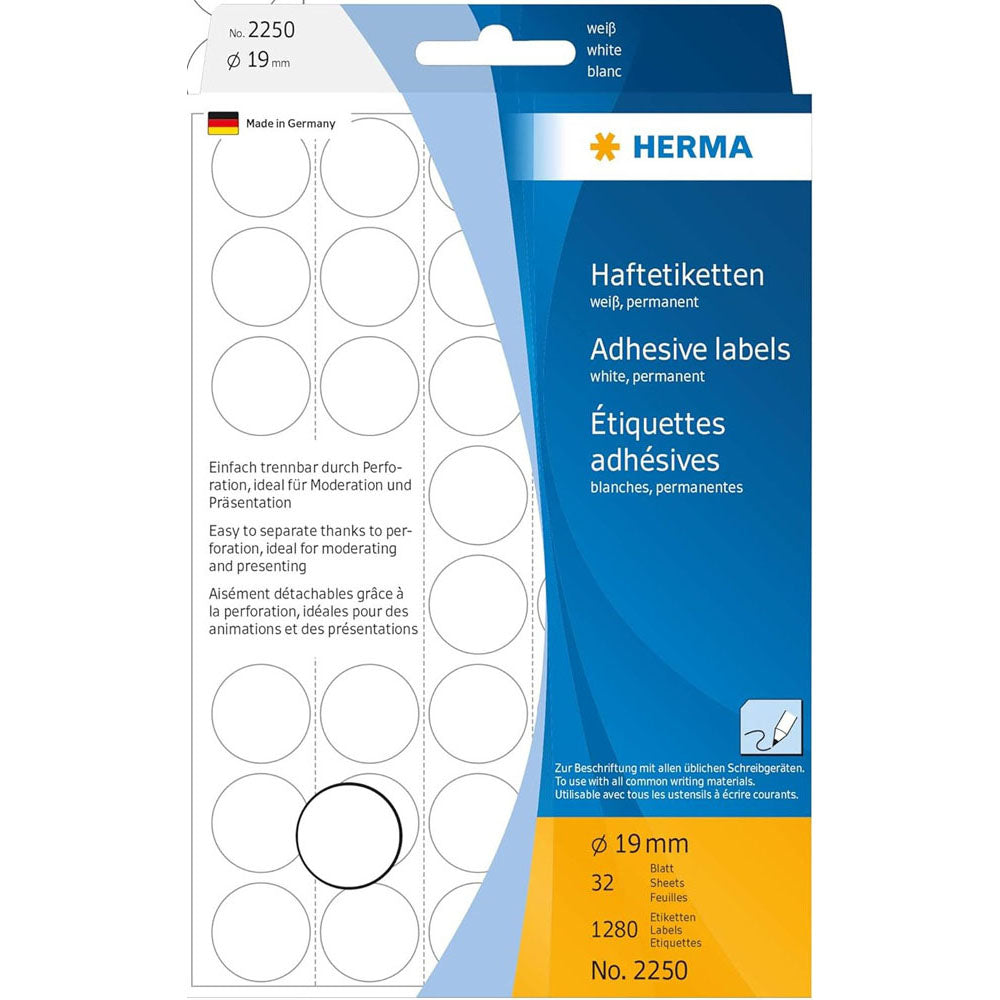 Herma Multi-Purpose Adhesive Dot Etiketter (White)