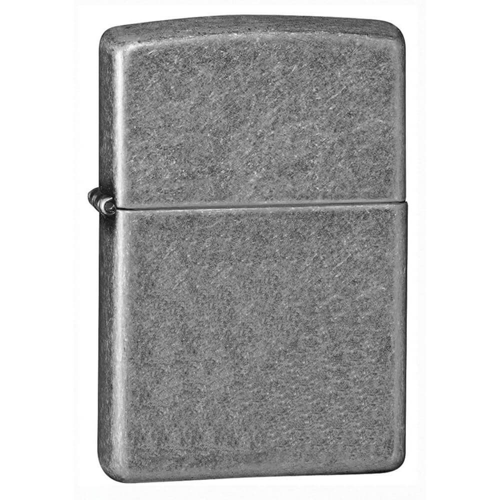 Accendino con piastra argentata antica zippo