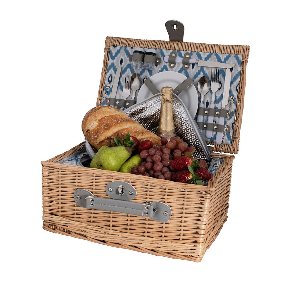 Avanti Ikat Pattern Lining Picnic Basket