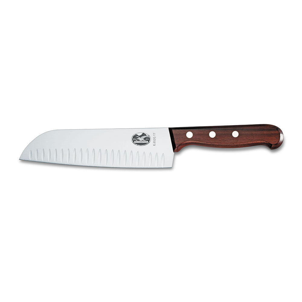 Lâmina larga e canelada faca Santoku 17cm