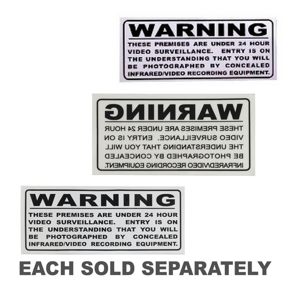 Surveillance Warning Sticker