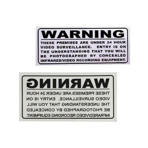 Surveillance Warning Sticker