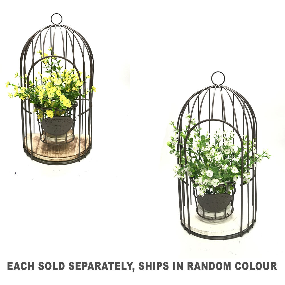 Birdcage with Flower Decor