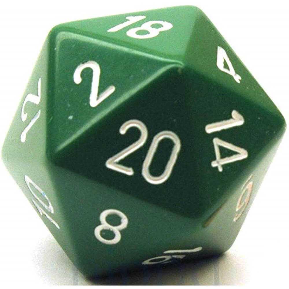  D20 Würfel undurchsichtig (34 mm)