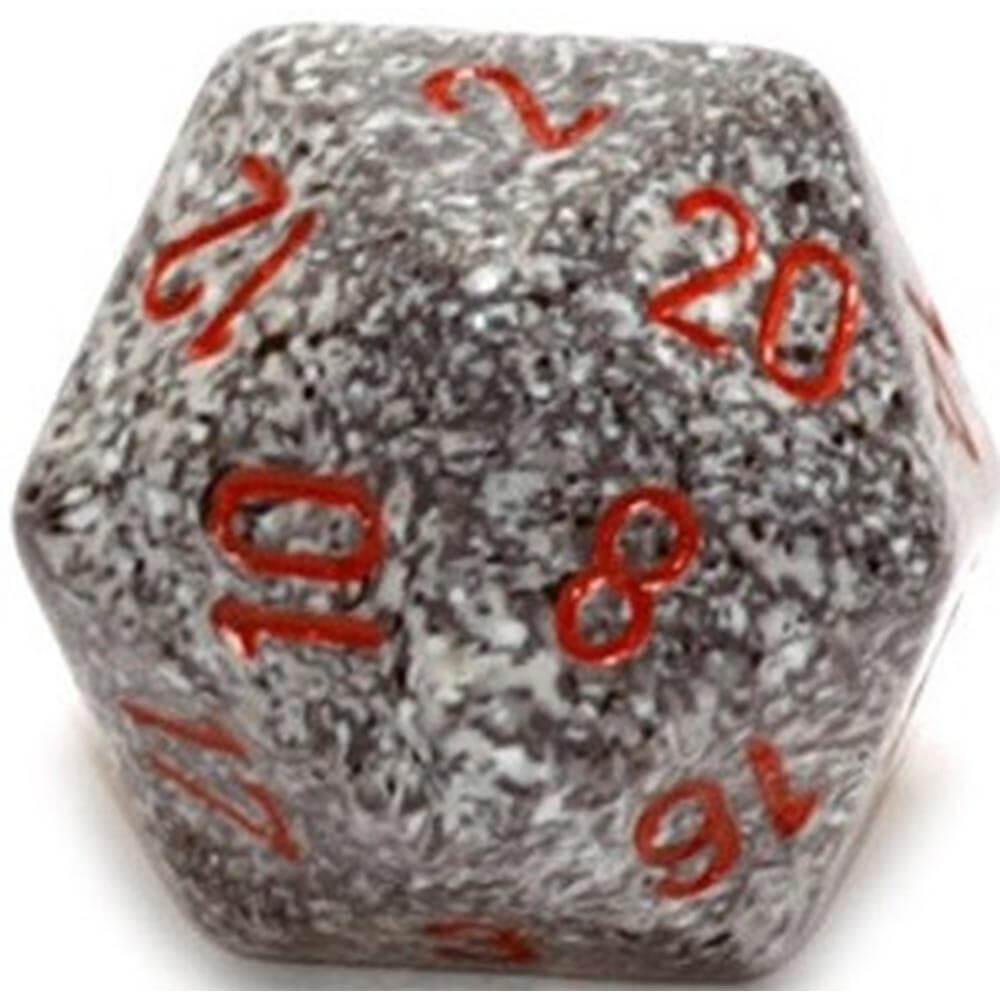 D20 terninger flekkete (34mm)