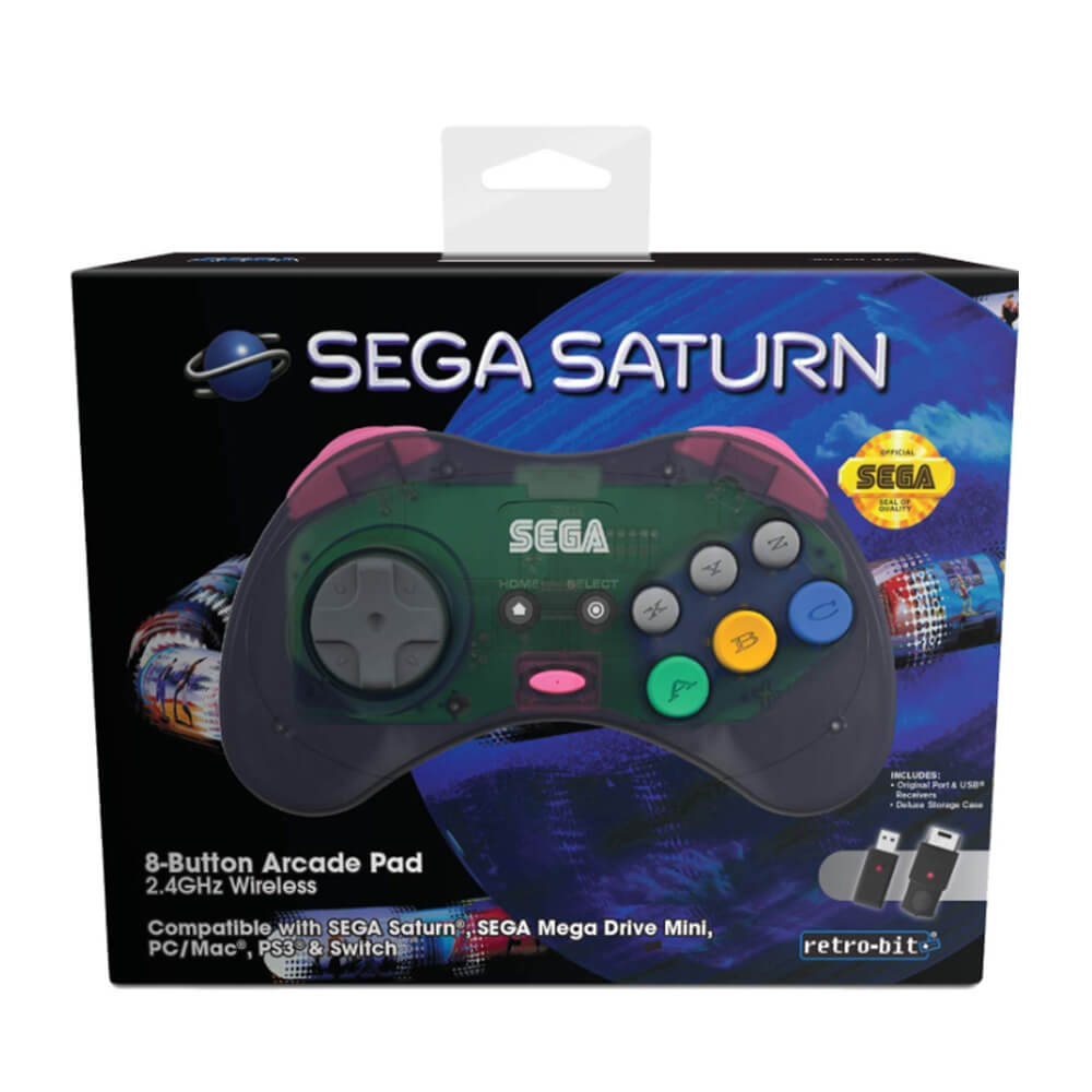 Retro bit Sega Saturn 2,4G M2 Arcade Pad