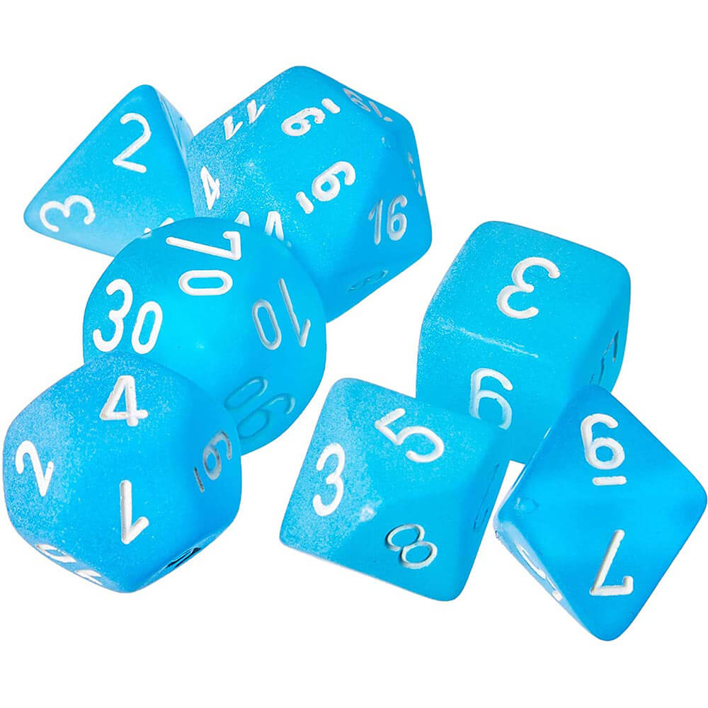 D7 Die Set Dice Frosted Poly (7 Dice)