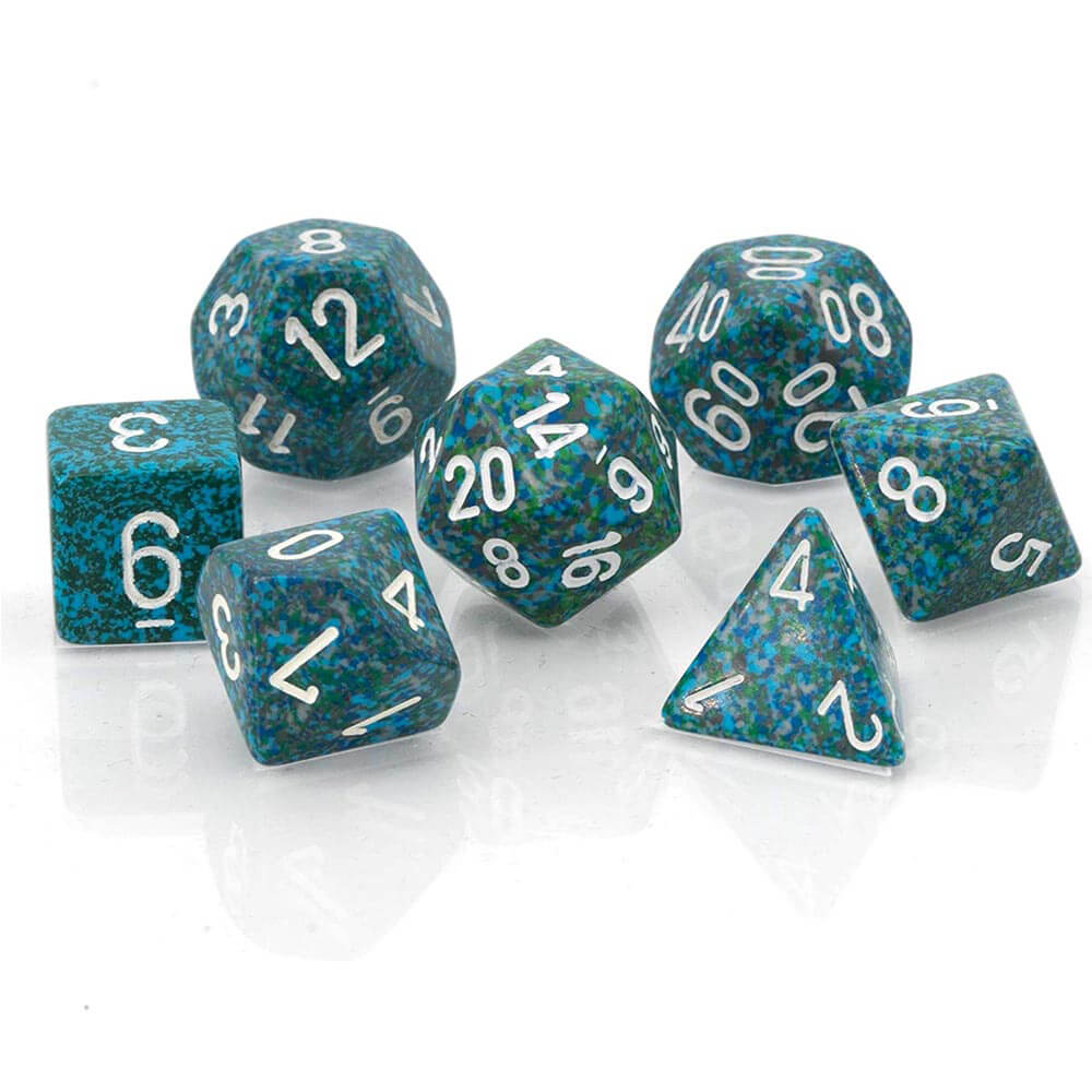 D7 Die Set Dice Speckled Poly (7 terninger)