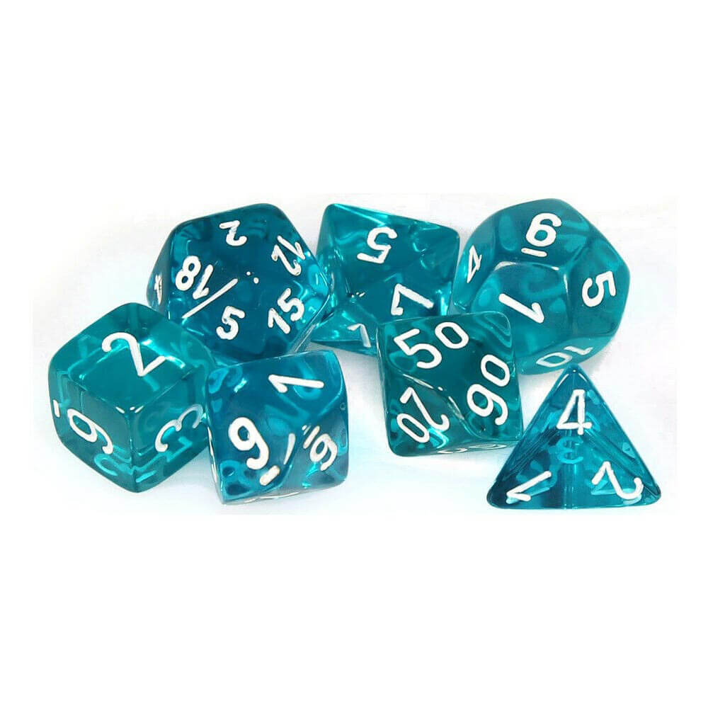 D7 Die Set Dice Translucent Poly (7 dés)