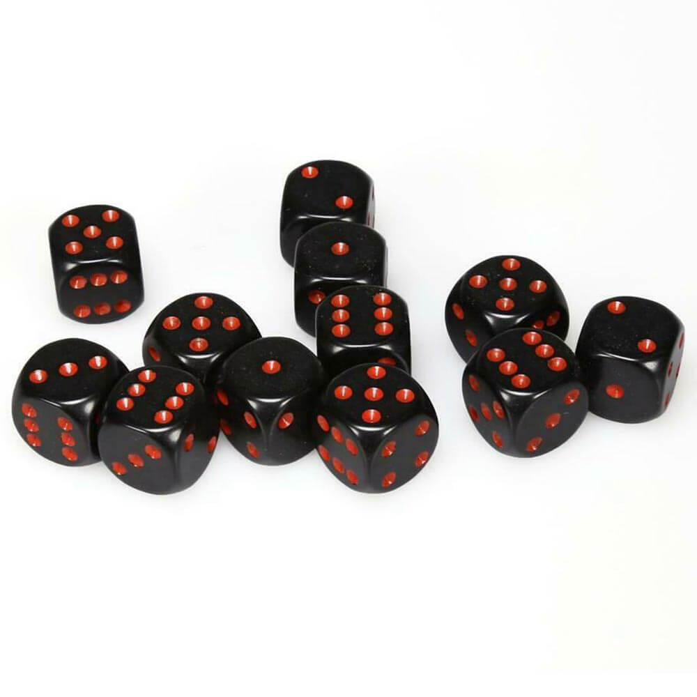 D6 Dice Opaque 16mm (12 Dice)