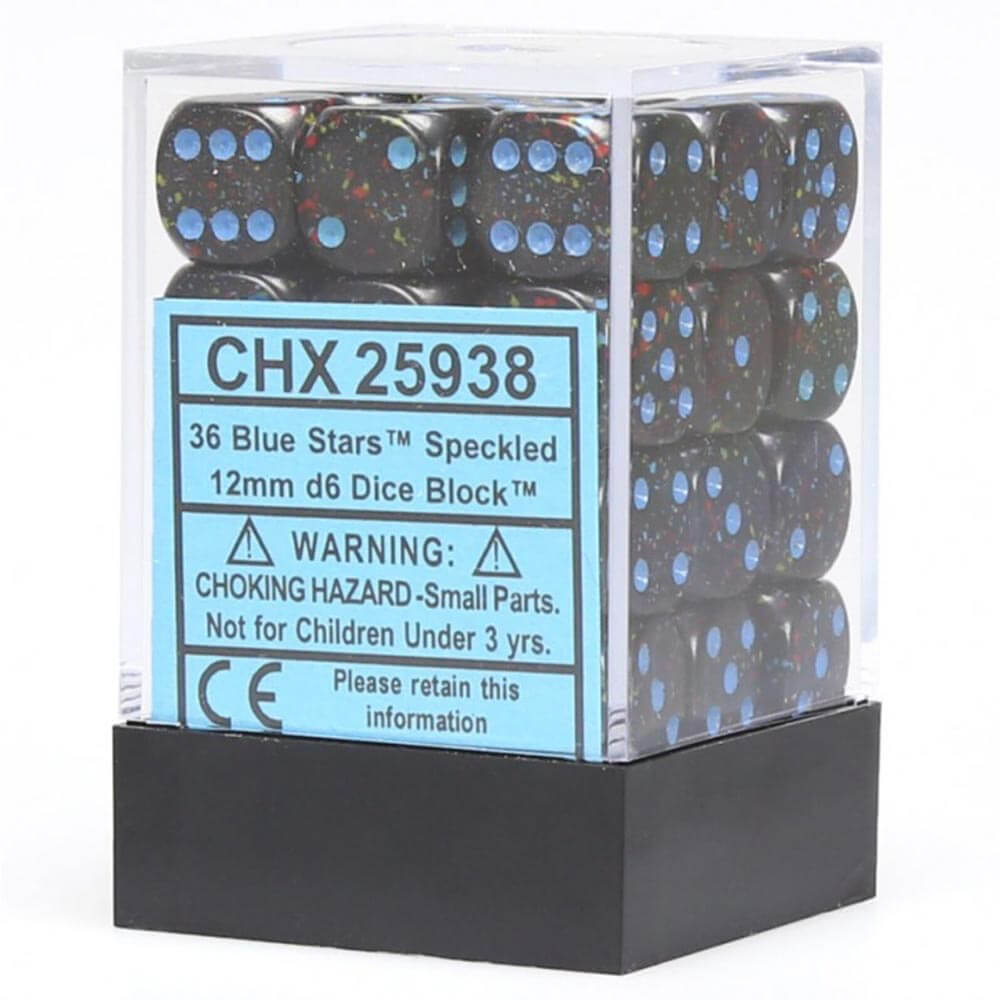 D6 Dice moucheté de 12 mm (36 dés)