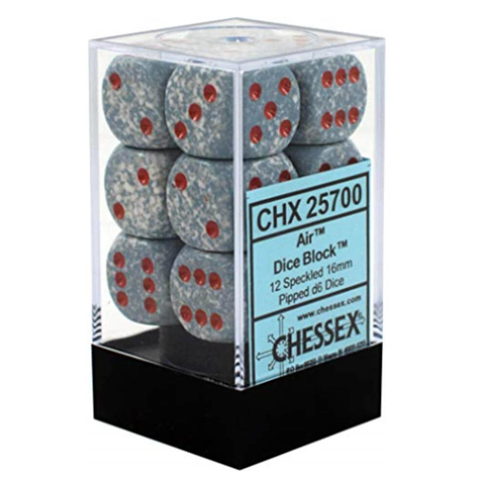 D6 Dice Speckled 16mm (12 Dice)