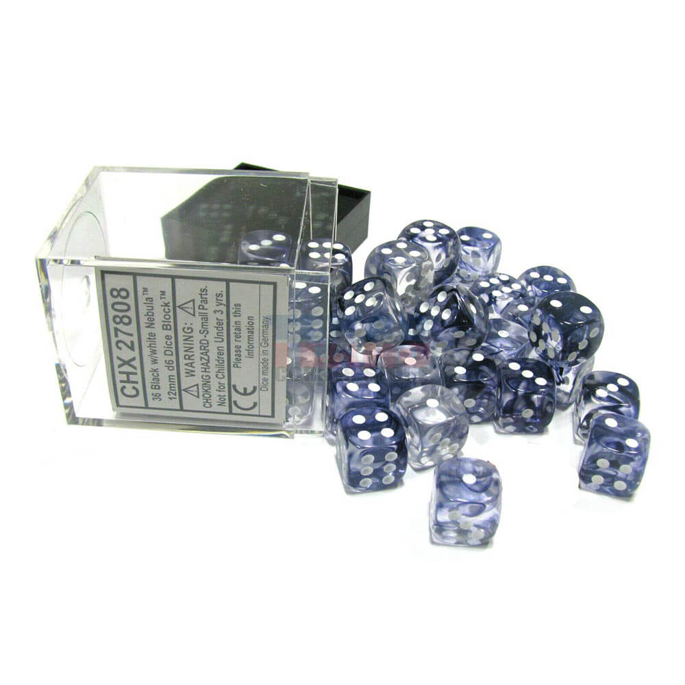 D6 DICE NEBULA 12MM (36 DICE)