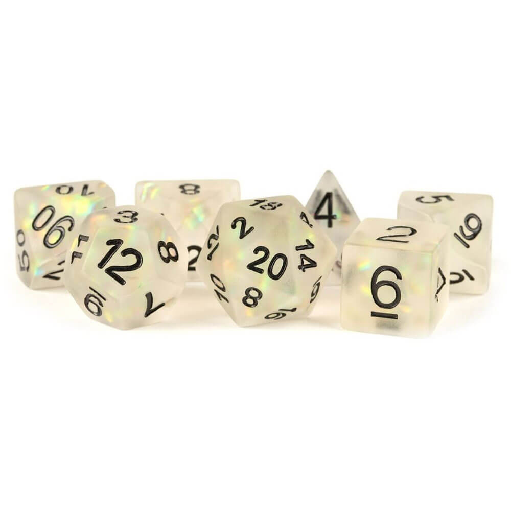 MDG ICY OPAL DICE Set 16 mm poly