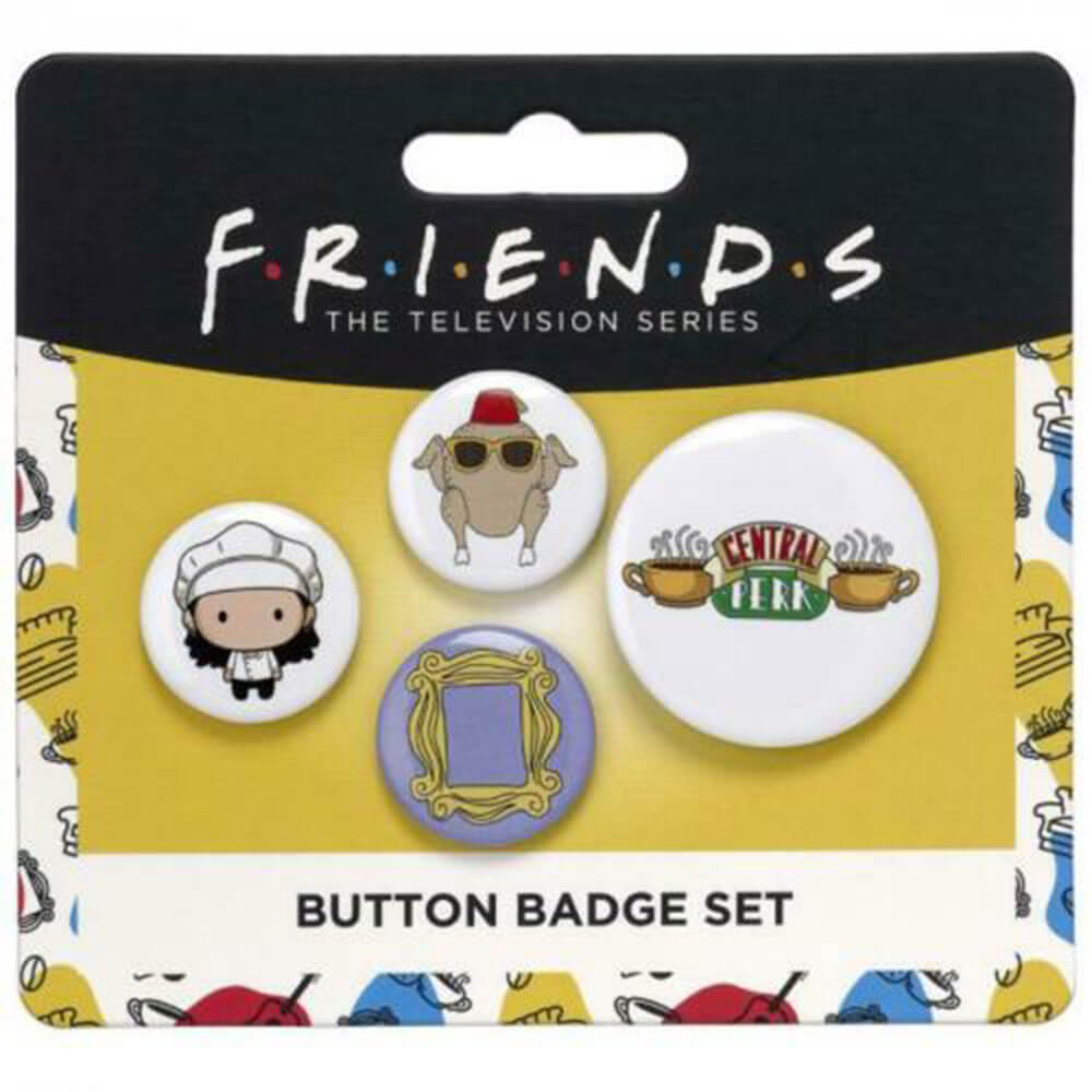 Friends Button Badge (uppsättning av 4)