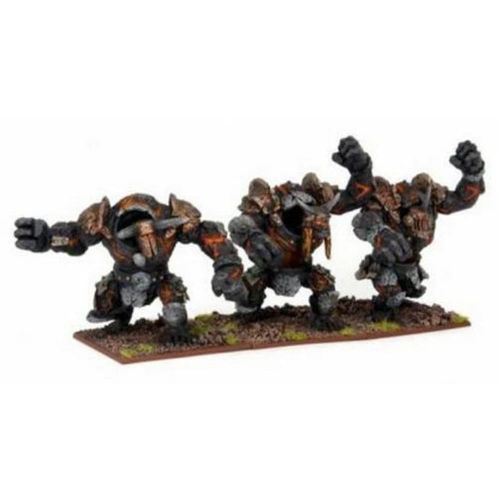 Kings of War Abyssal Dwarf Lesser Obsidian Golems Miniature