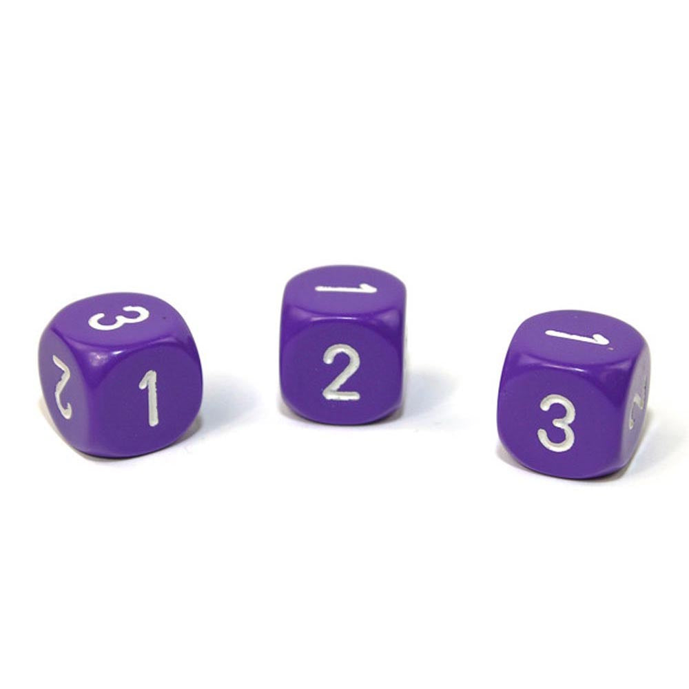 Dados opacos de Chessex D3 16mm (D6 W/ 1-3 duas vezes)