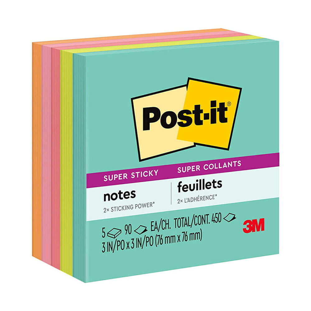 NOTES SUPER SUPER SUPERS 76X76MM (5PK)