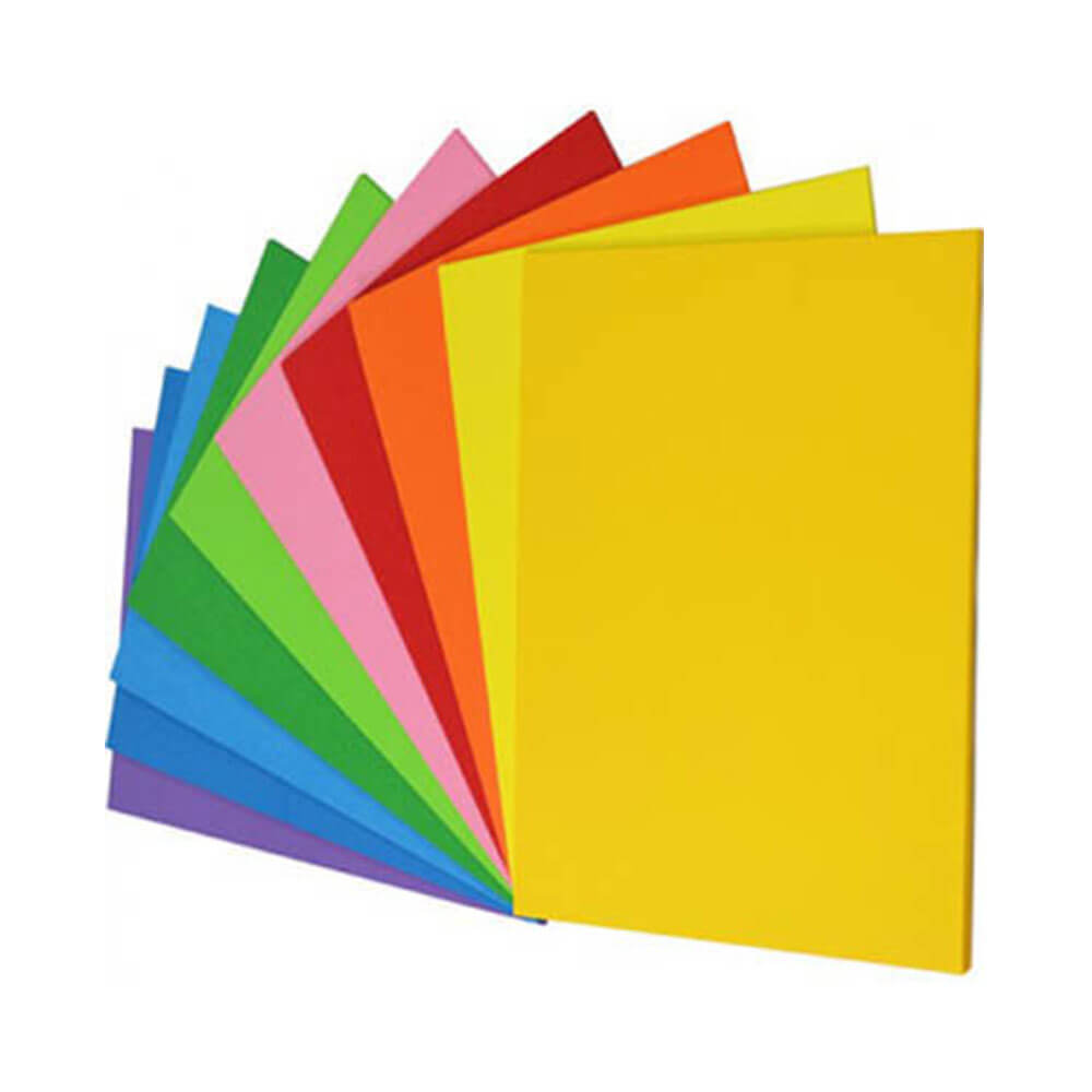 Papier de couverture arc-en-ciel 125 gsm assorti (250pk)