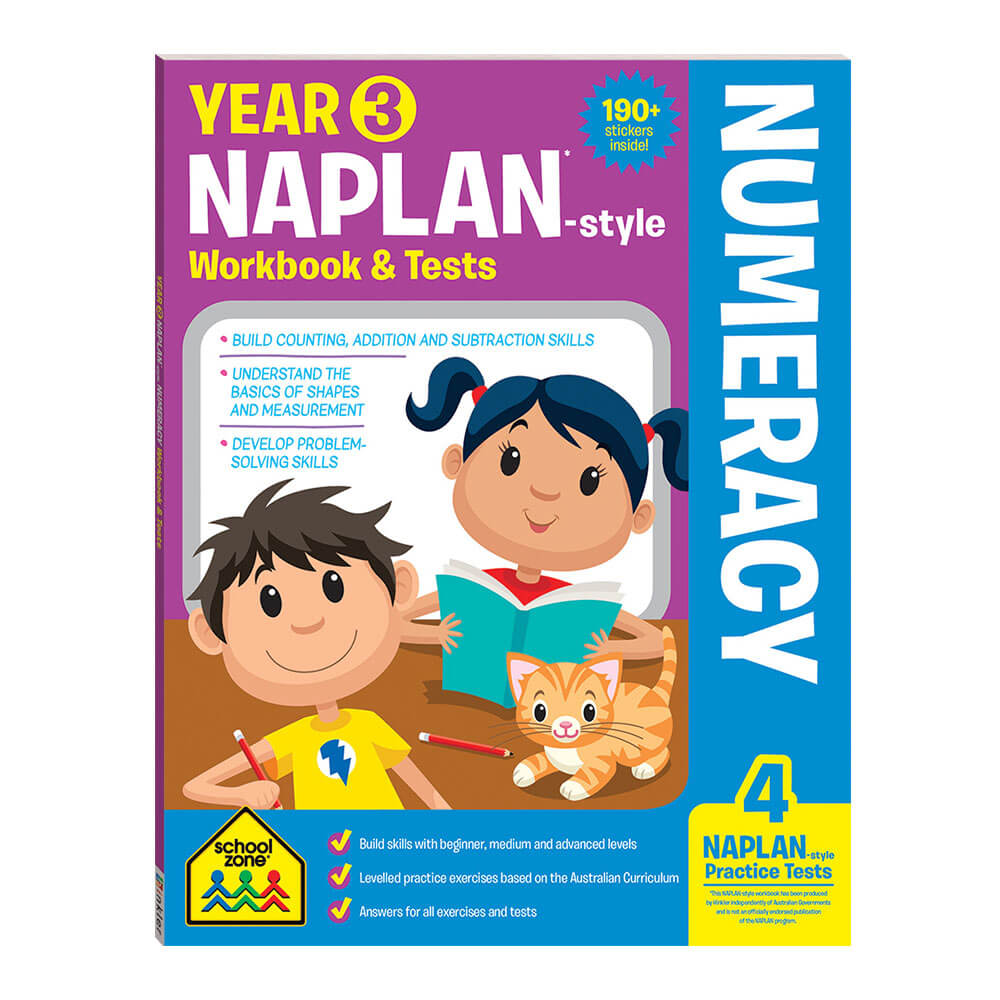 SchoolZone Naplan 3年目のワークブックとテスト