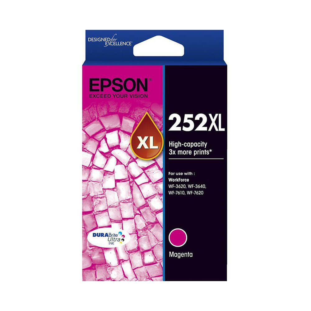 Epson højkapacitet inkjetpatron 252xl