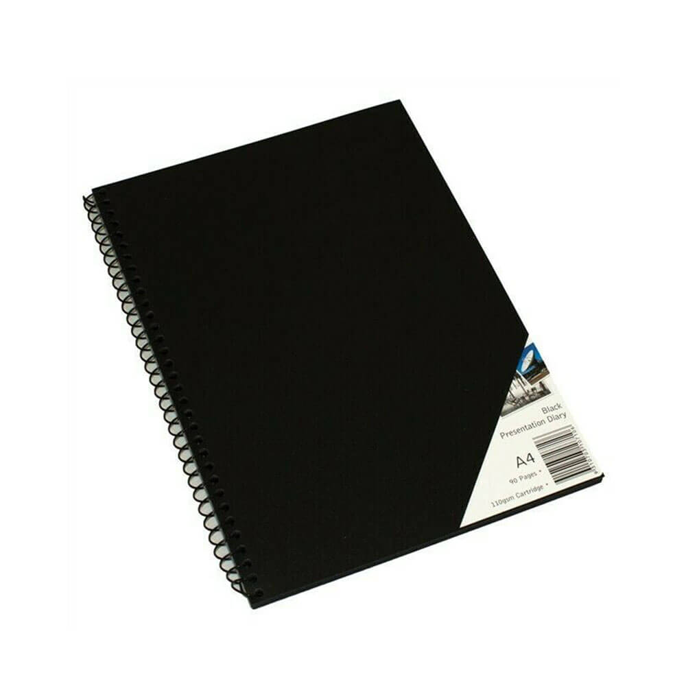 Quill Spiral Visual Art Diary Black Paper (45 bladeren)