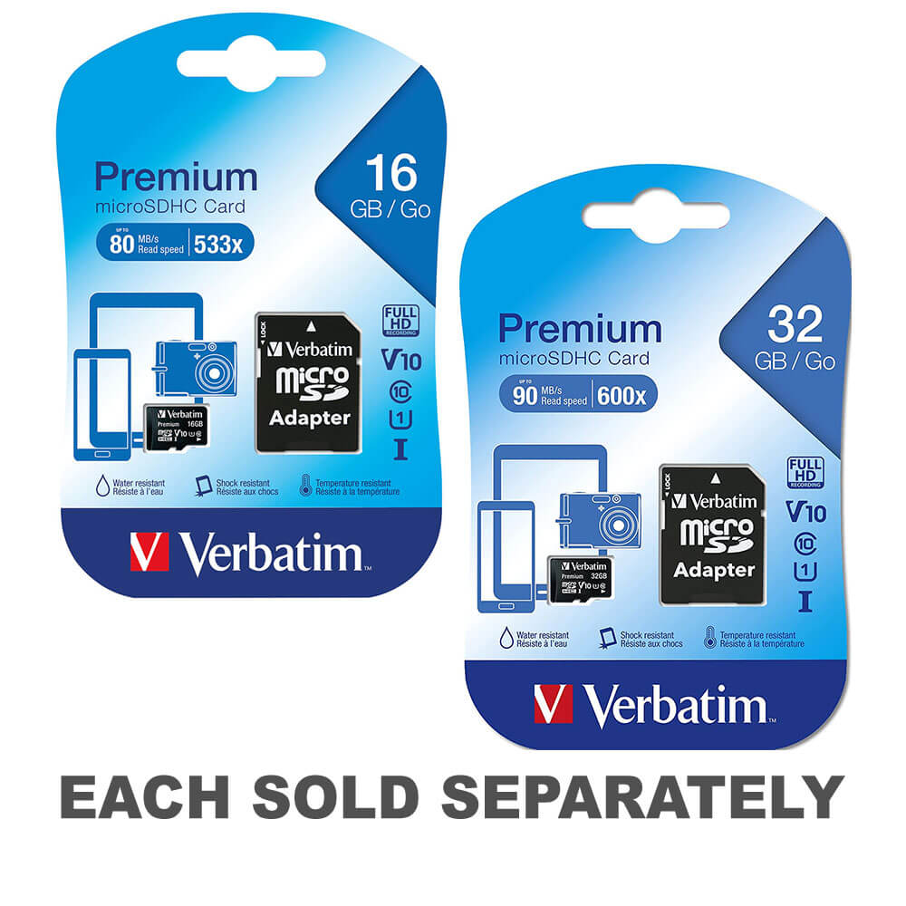 Verbatim Class 10 Micro Memory Card with Adapter