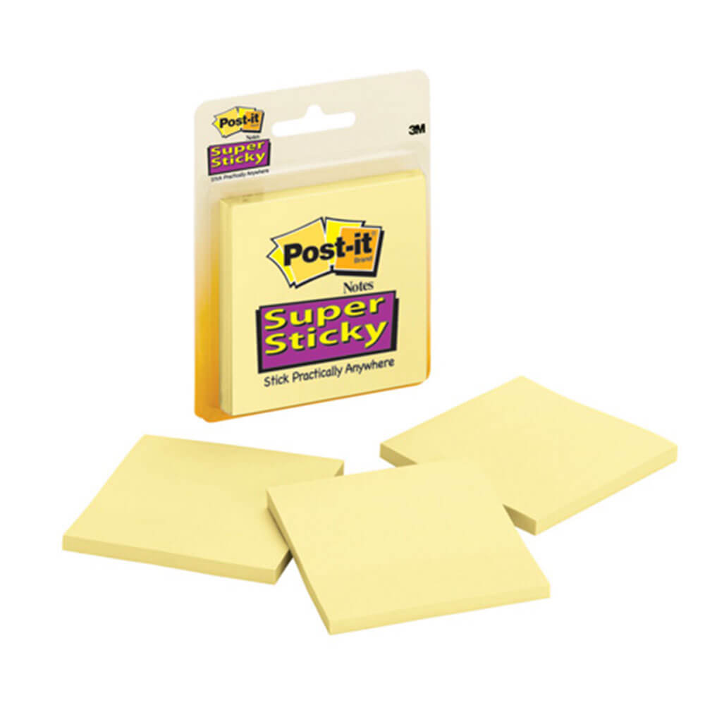 Post-it Super Sticky Notes 76x76mm (3 puder)