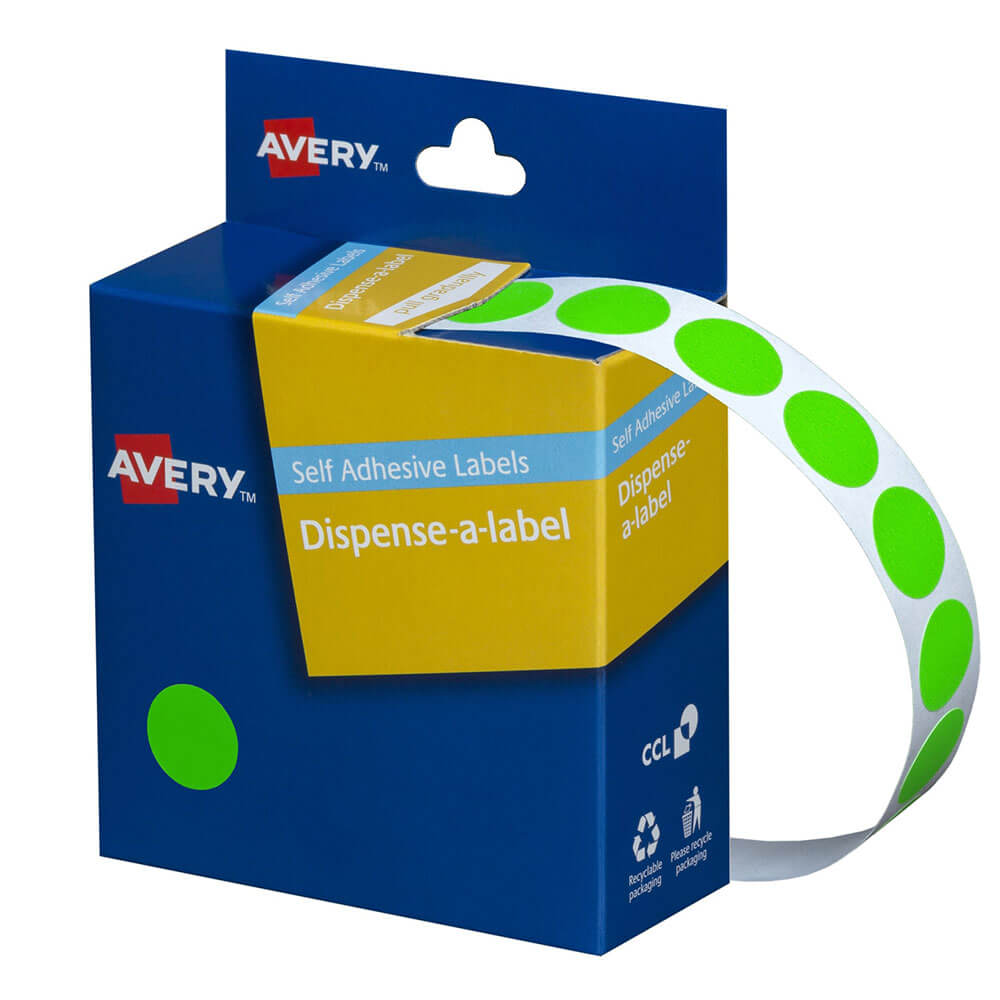 Avery selvklebende prikketiketter 14mm (700pcs)