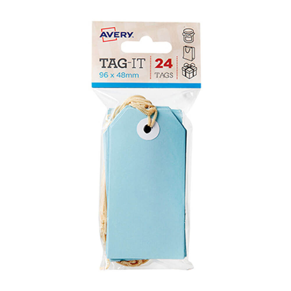 Avery -tags med streng 24pk (96x48mm)