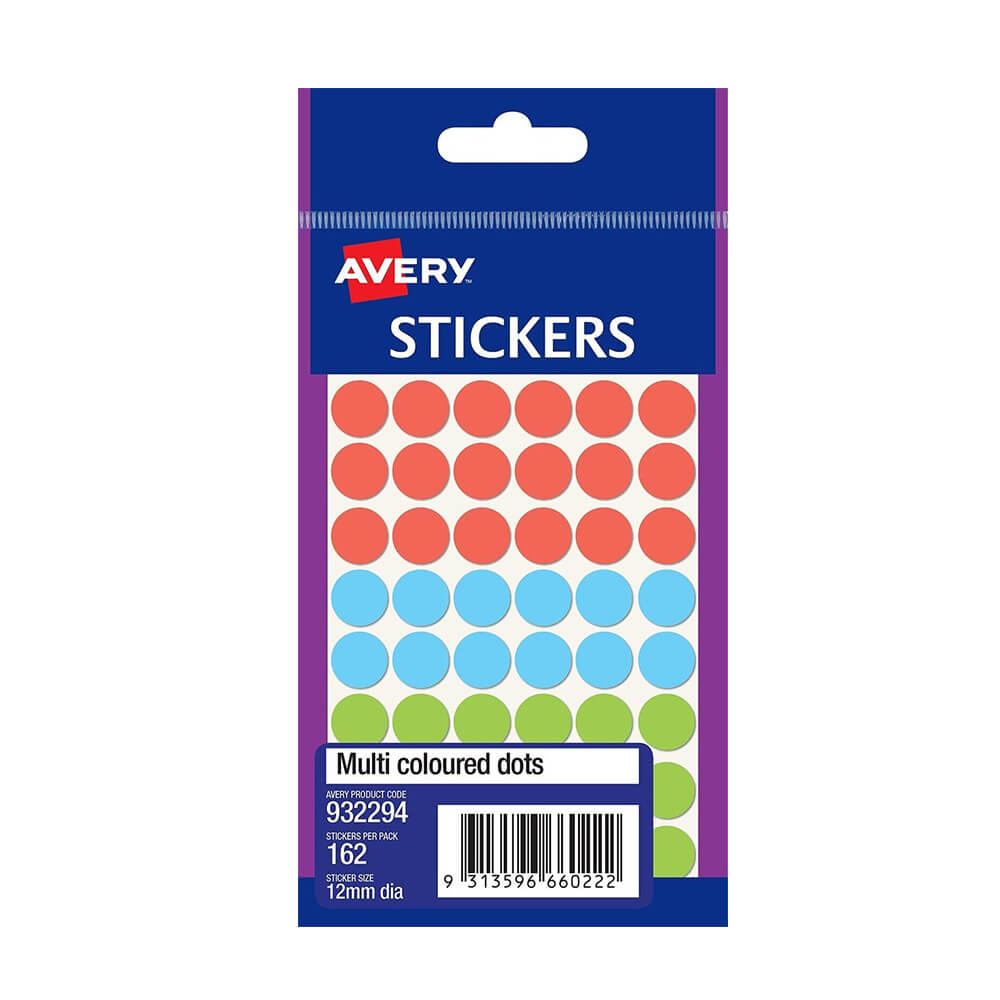 Avery 12mm pricketikett (paket med 10)