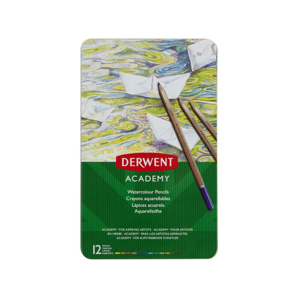 Conjunto de lápis de aquarela da academia Derwent