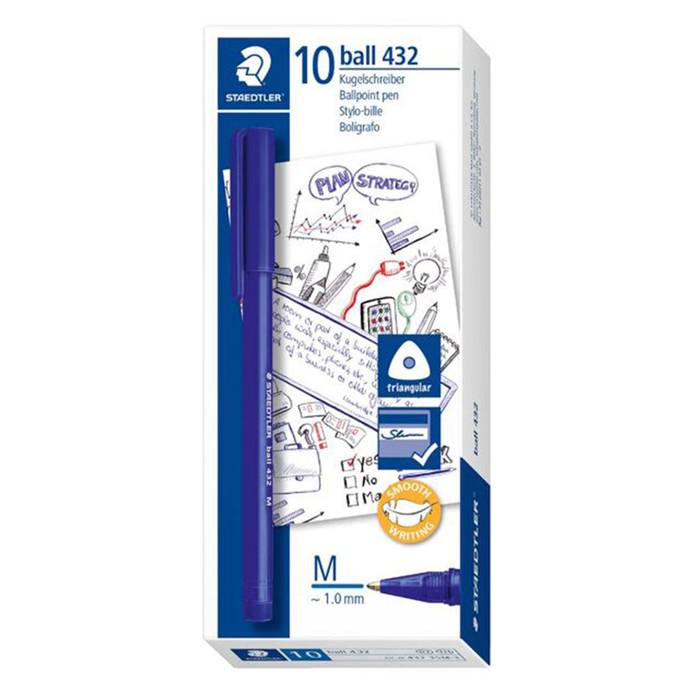 Staedtler Medium Stick Triangular Ballpoint Pen 10st