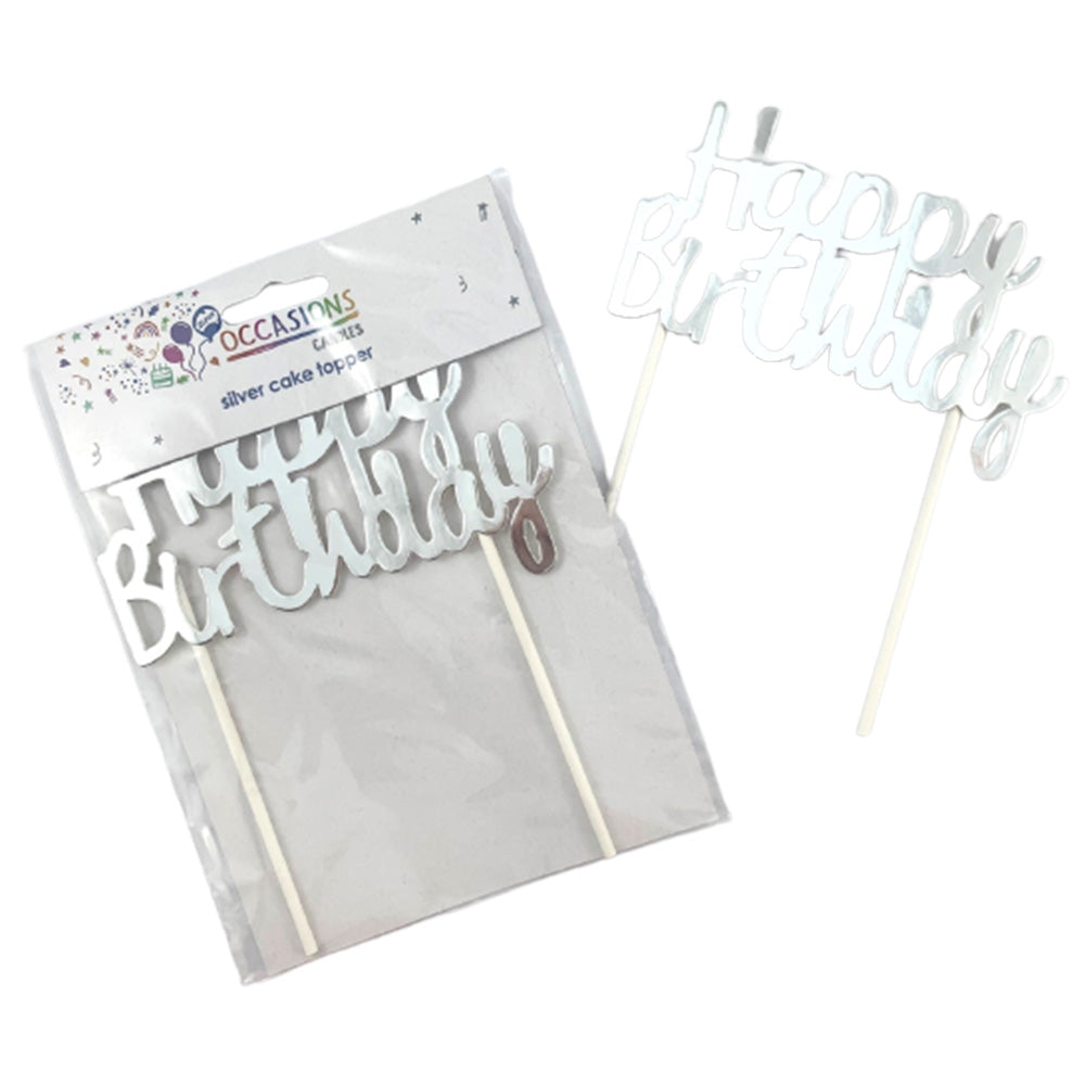 Alpen Happy Birthday Metallic Cake Topper