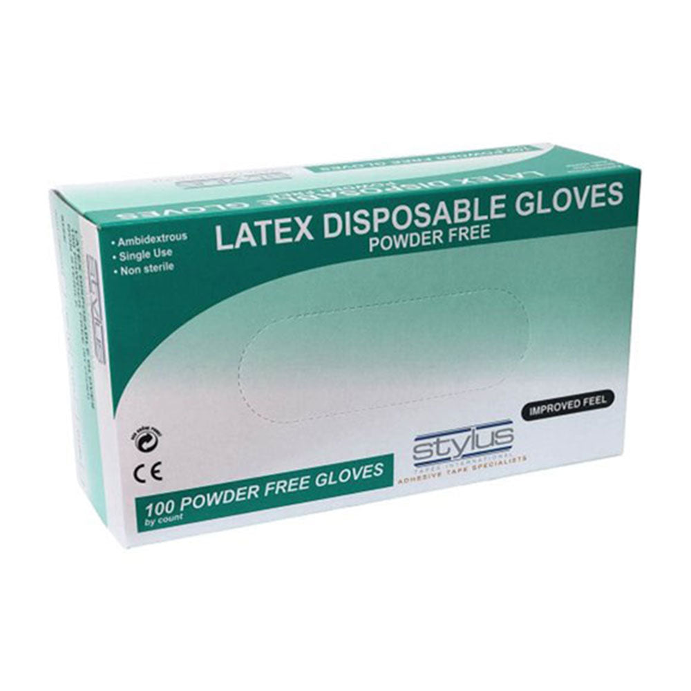 Guantes de látex desechables de látex 100pcs (crema)