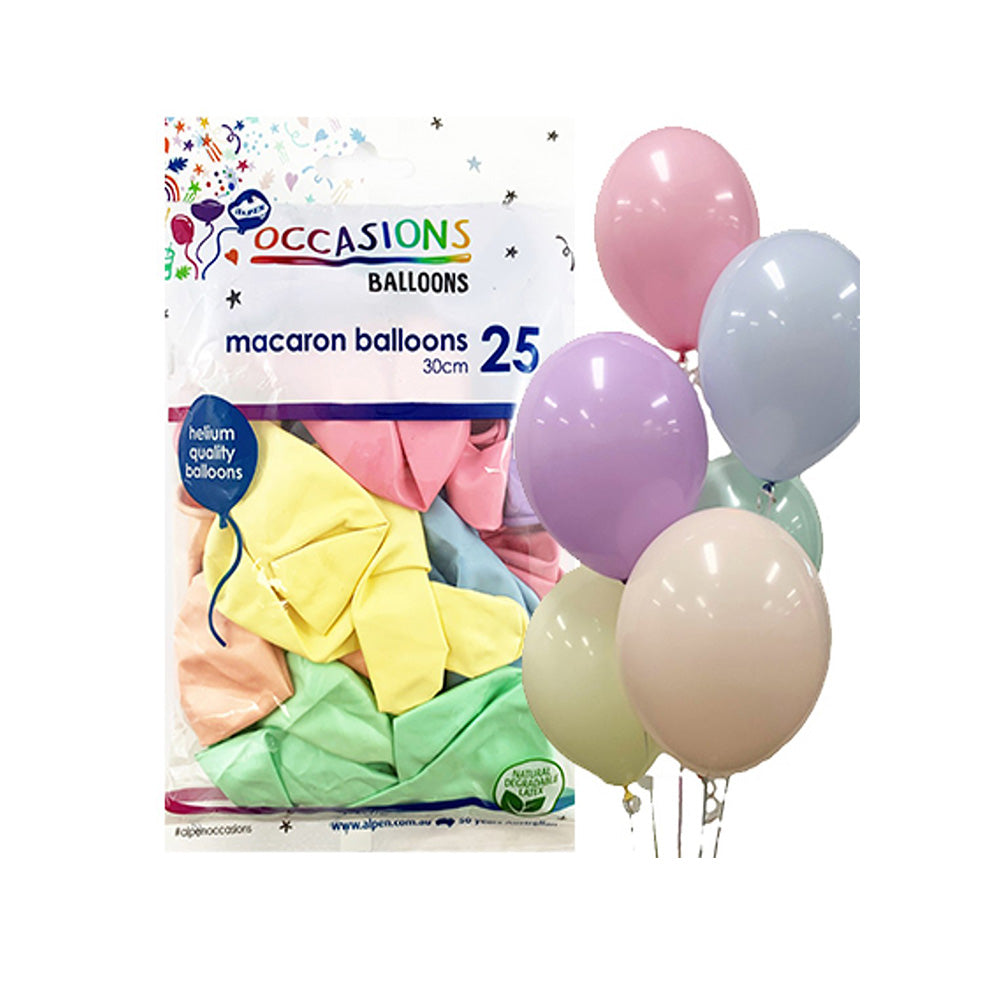 Alphen Macaron Pastel Balloons 30cm (25 stk)