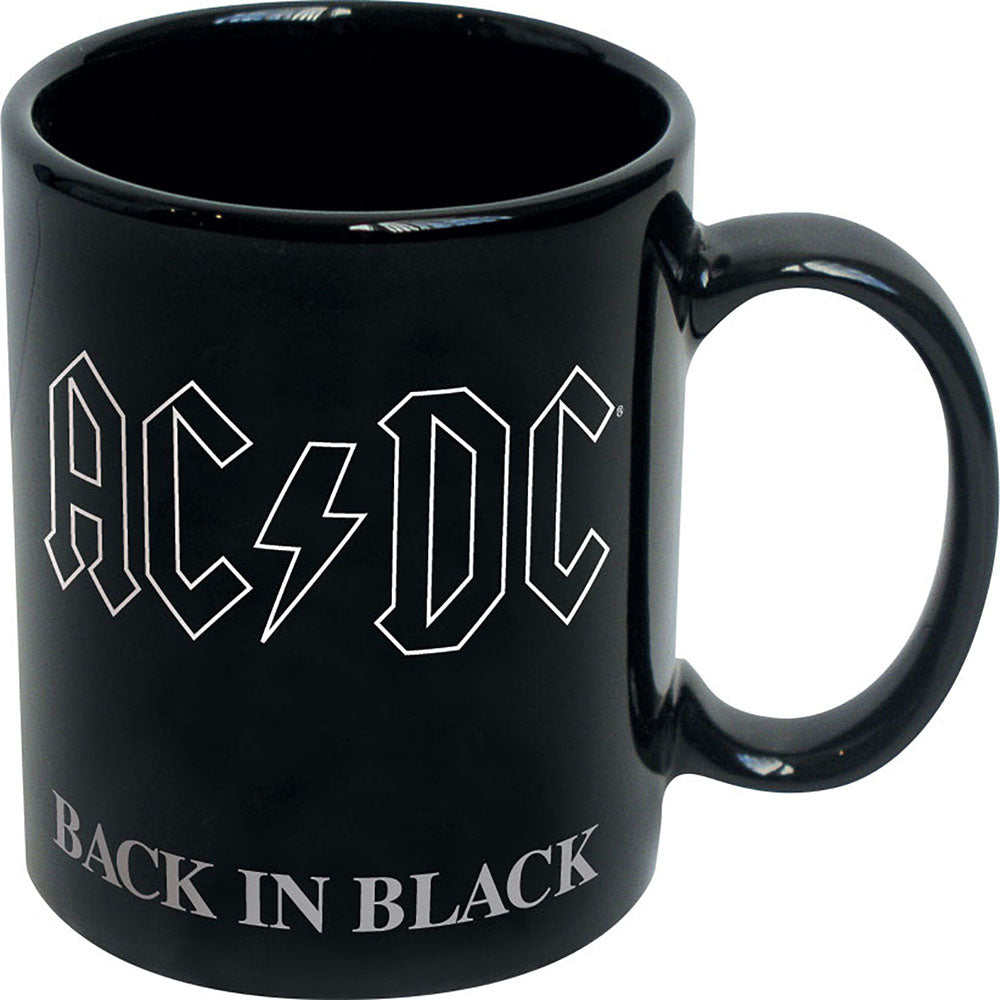 AC/DC de regreso en taza de cerámica negra