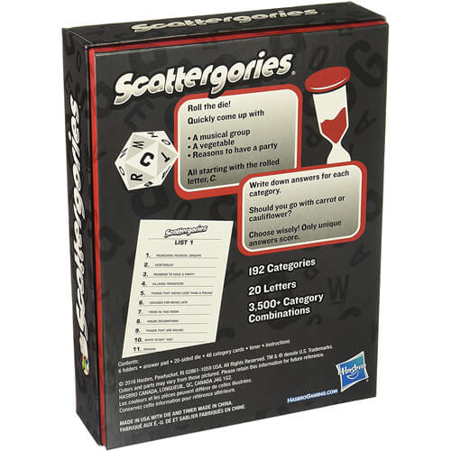 Scattergories Word Game