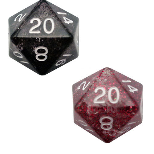 MDG Ethereal Mega Acrylic d20 Dice 35mm