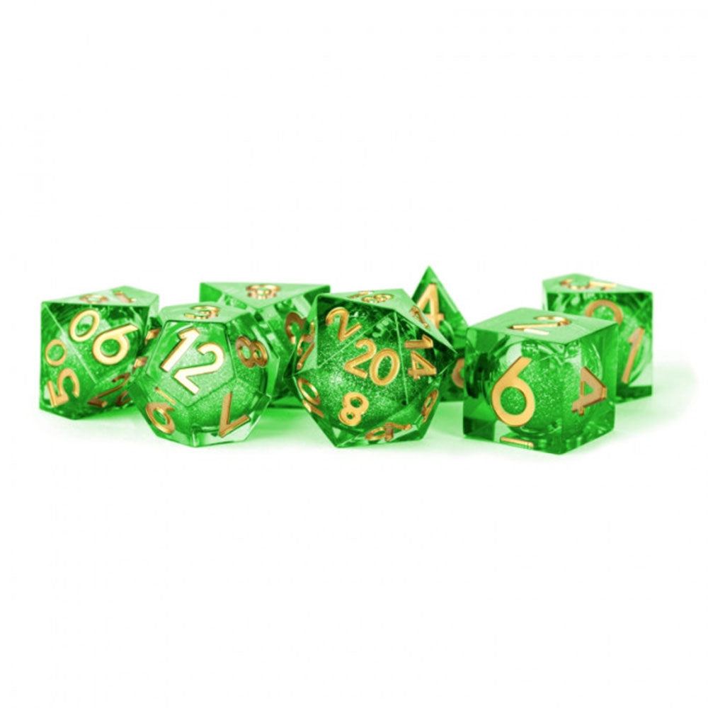 MDG Liquid Core Dice Polyhedral Dice Conjunto de 16 mm