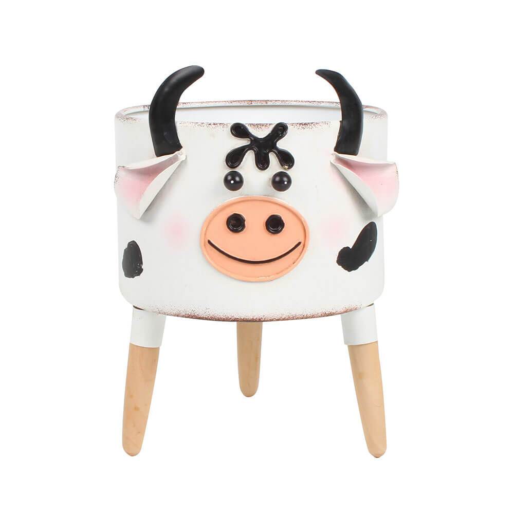 Cow Metal Planter Stand (16.5x16.5x23cm)