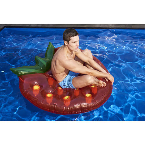 Giant Strawberry Air Lounge (Deflated: 145x137x21cm)