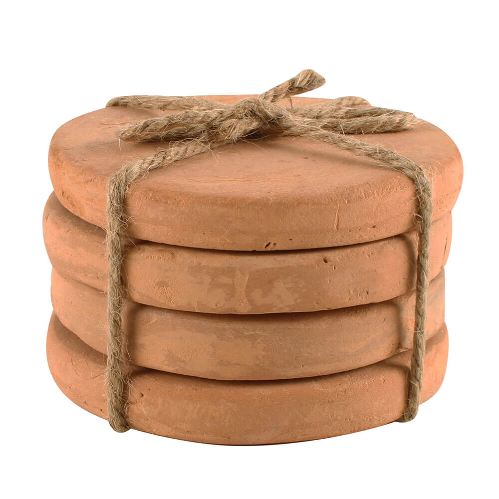 Caharin Terracotta Coasters z zestawem stopów 4