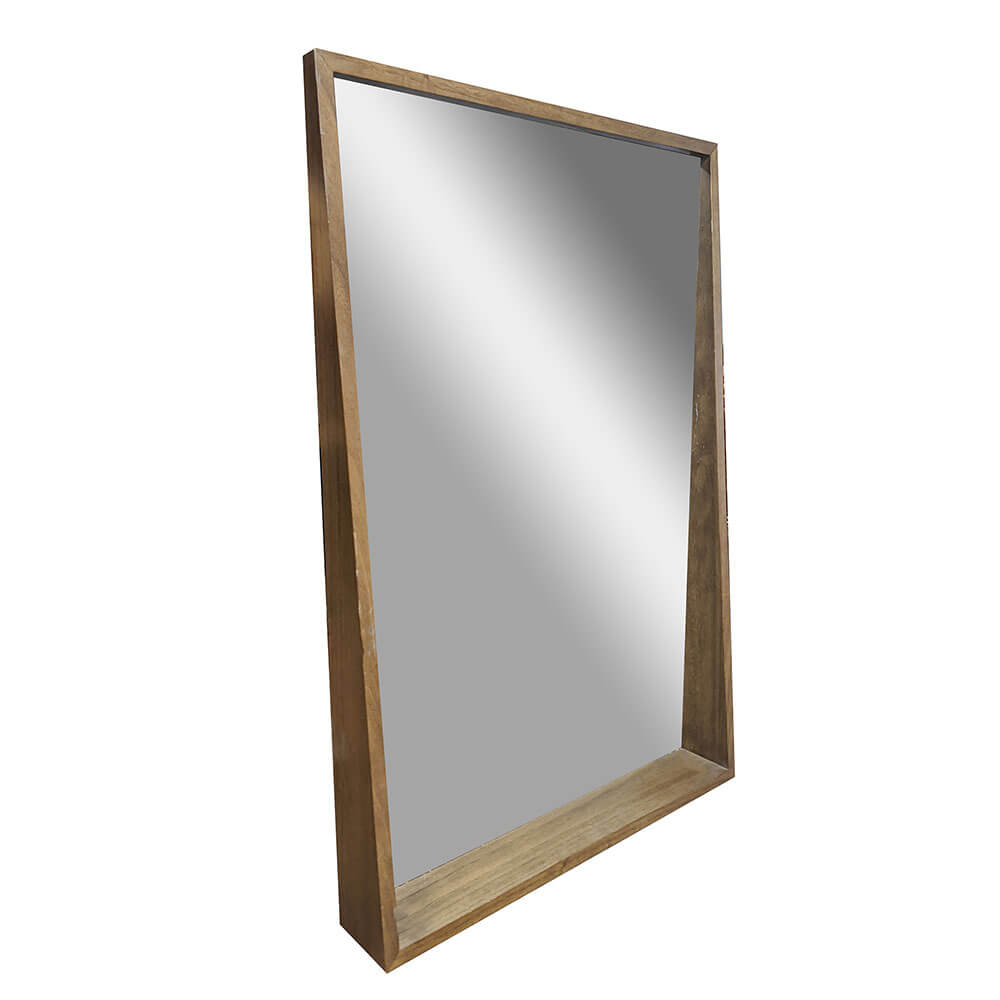 Mossman Wall Mirror with Shelf Veneered MDF (92x61x10cm)