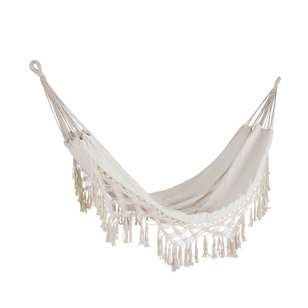 Chill MacRame Style Canvas Hammock (200x140cm)