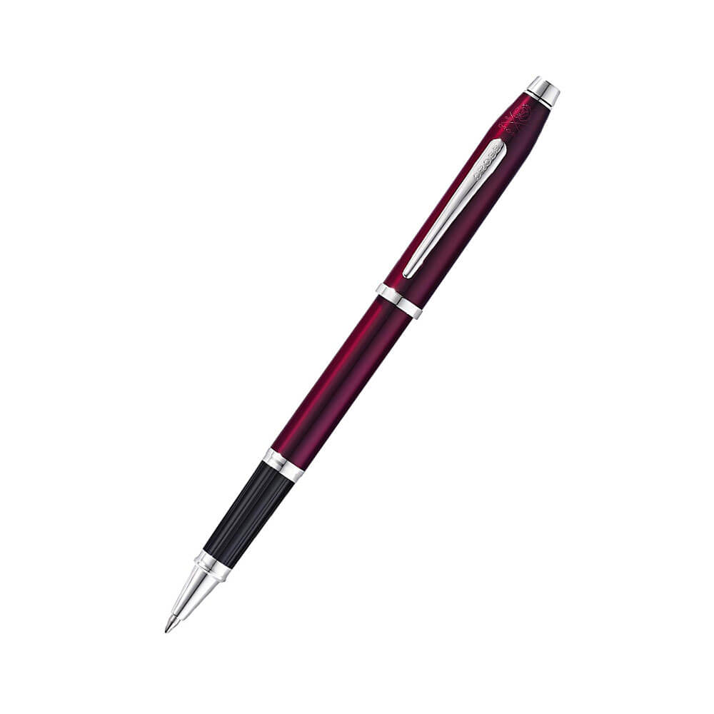 Century II gennemsigtig blomme m/ rhodium pen