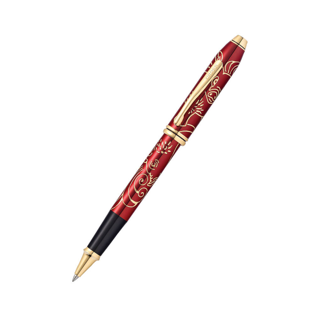 Townsend Ano of Pig 23ct Gold Red Lac Pen