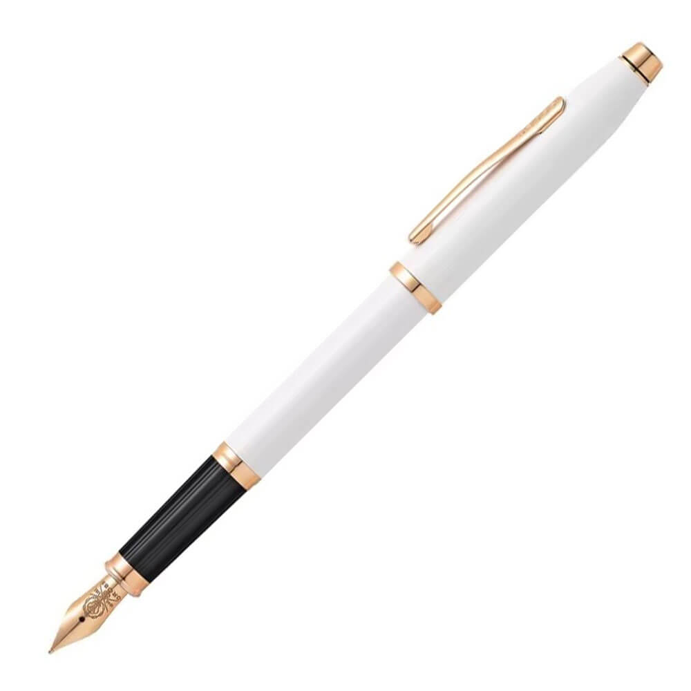 Cross Century ll Pearl White & Rose Gold Fine Fountain Pen